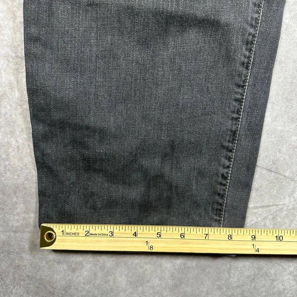 Vintage 90s Eddie Bauer Mens Faded Black Straight Leg Denim Jeans 32x32 Cotton